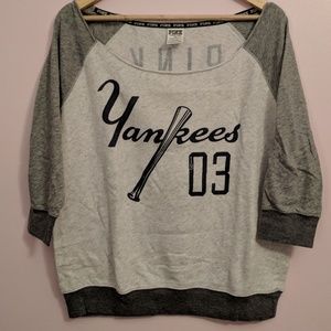 Victoria Secret PINK Yankees off the shoulder top